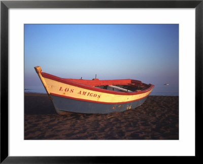 Colorful Rowboat At Sunset, Spain by David Marshall Pricing Limited Edition Print image