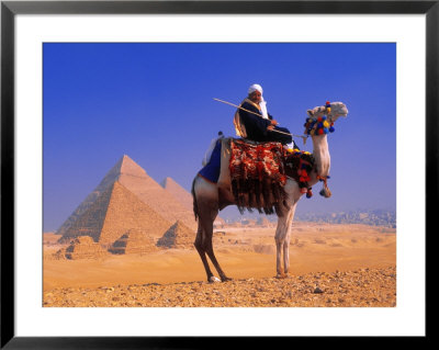 Man, Camel And Pyramid, Egypt by Frank Chmura Pricing Limited Edition Print image