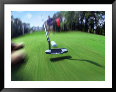 Blurred Image Of People Playing Golf by Chuck Carlton Pricing Limited Edition Print image