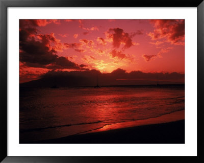 Sunset On Maui, Hawaii by Mick Roessler Pricing Limited Edition Print image