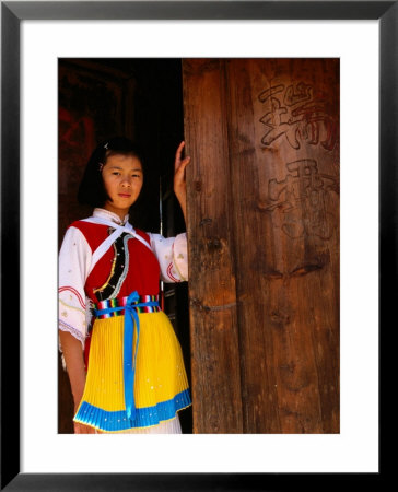 Young Girl In Traditional Naxi Costume, Lijiang, China by Bruce Yuan-Yue Bi Pricing Limited Edition Print image