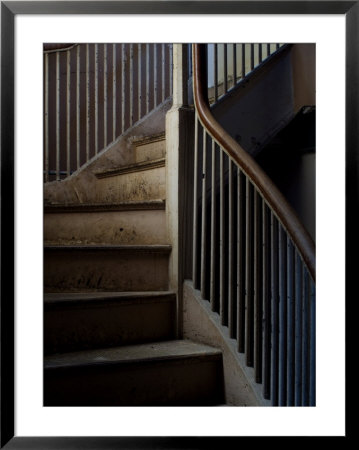 Winding Staircase With Banister In An Old Mansion by Todd Gipstein Pricing Limited Edition Print image
