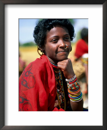 Portrait Of Girl Riding Home From Market Near Tessenei, Eritrea by Frances Linzee Gordon Pricing Limited Edition Print image