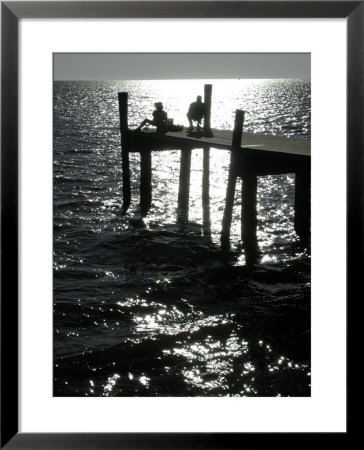 Early Morning Fishing, Cedar Key Pier, Fl by Pat Canova Pricing Limited Edition Print image