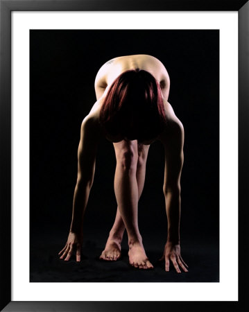 Back Lit Nude Woman Bending Down by Tomas Del Amo Pricing Limited Edition Print image