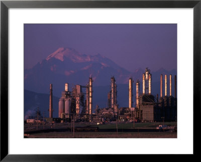 Shell Oil Refinery With Mt. Baker, Wa by Steve Stroud Pricing Limited Edition Print image