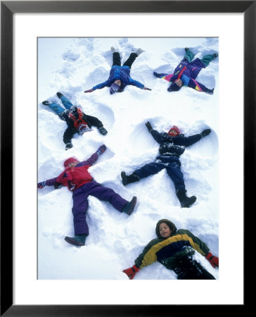 Kids Making Snow Angels by Kent Dufault Pricing Limited Edition Print image