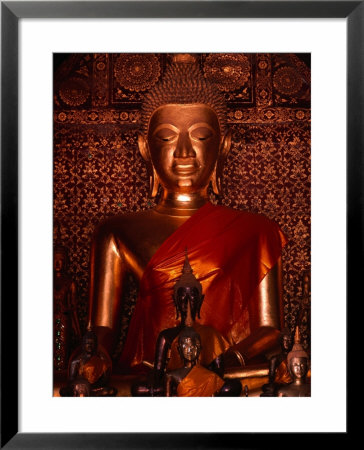 Small Buddha Statues In Wat Xieng Thong, Luang Prabang, Laos by John Banagan Pricing Limited Edition Print image