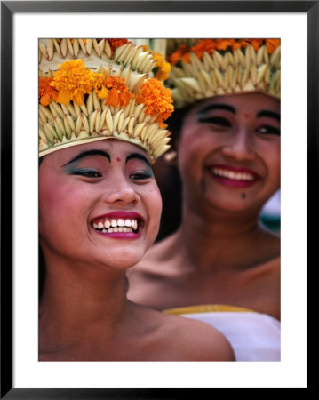 Young Rejang Dancers From Denpasar At Opening Ceremony Of Bali Arts Festival, Denpasar, Indonesia by Adams Gregory Pricing Limited Edition Print image