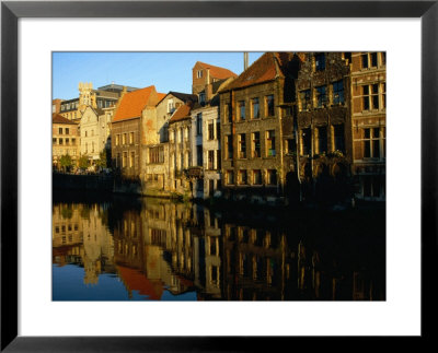 Buildings Reflected In The Still Waters Of A Canal, Gent, Belgium by Mark Daffey Pricing Limited Edition Print image