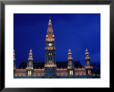Rathaus (Town Hall) At Dusk, Innere Stadt, Vienna, Austria by Richard Nebesky Pricing Limited Edition Print image
