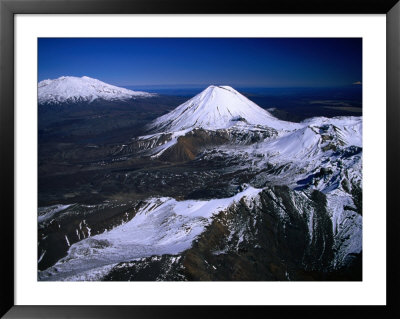 Mt. Ruapehu, Mt. Ngauruhoe And Mt. Tongariro, Tongariro National Park, New Zealand by David Wall Pricing Limited Edition Print image