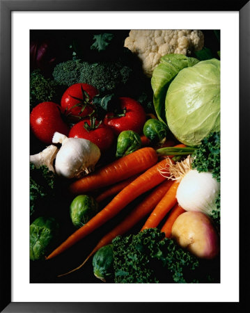 Carrots, Tomatoes, Lettuce, Garlic, And Broccoli by Dennis Lane Pricing Limited Edition Print image