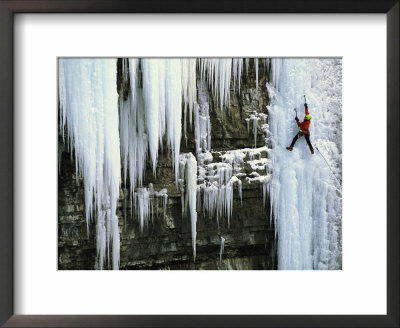 A Woman Ice Climbing In British Columbia by Jimmy Chin Pricing Limited Edition Print image