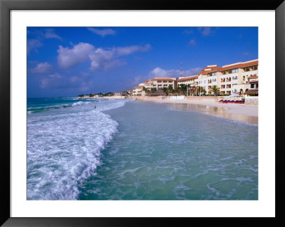 Beach Front Apartments And Hotels, Playa Del Carmen, Quitana Roo, Mexico by John Elk Iii Pricing Limited Edition Print image