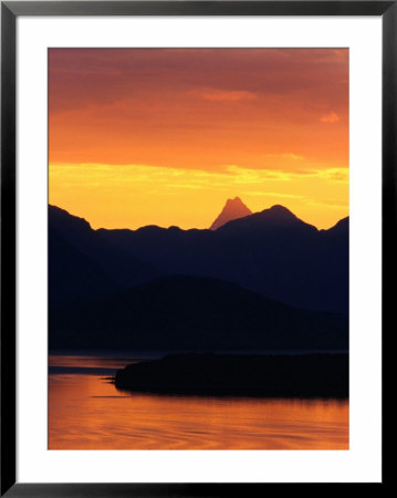 Sunset Over Mountains And Lake Nahuel Huapi In Patagonia, Nahuel Huapi National Park, Argentina by Alfredo Maiquez Pricing Limited Edition Print image