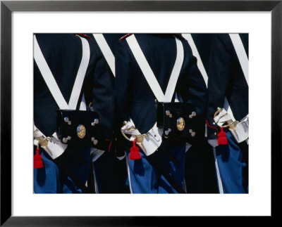 Row Of Royal Palace Guards In Uniform, Copenhagen, Denmark by Jon Davison Pricing Limited Edition Print image