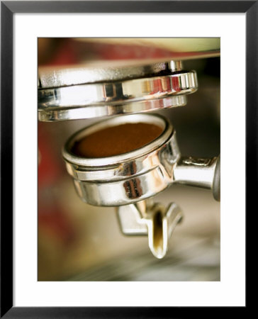 Filter Holder Being Fitted On Espresso Machine by Steven Morris Pricing Limited Edition Print image