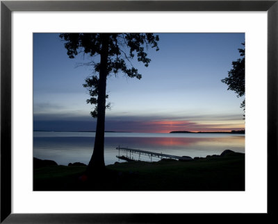 The Dock At Trader's Bay Lodge On Leech Lake, Minnesota At Sundown by Joel Sartore Pricing Limited Edition Print image