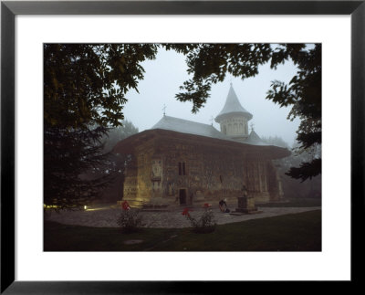 The Monastic Church Of Voronet Has Its Exterior Totally Covered With Frescoes by James L. Stanfield Pricing Limited Edition Print image