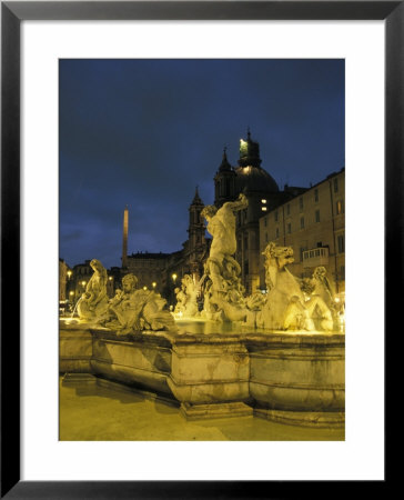 Fountain In Piazza Navona Outside The Santa Maria Dell'anima Church, Rome, Italy by Richard Nowitz Pricing Limited Edition Print image