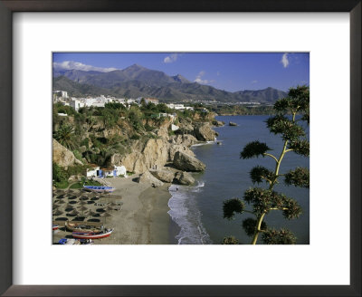 Salon Beach From Balcon De Europe, Nerja, Andalucia (Andalusia), Spain, Europe by Michael Short Pricing Limited Edition Print image