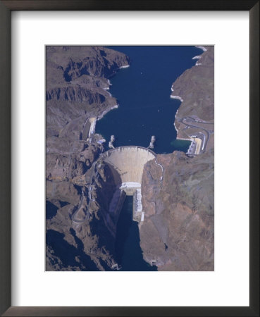 Aerial View Of The Hoover Dam And Lake Mead, Nevada, Usa by Amanda Hall Pricing Limited Edition Print image