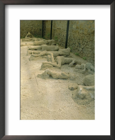 Casts Of People Buried In The Destruction, Pompeii, Campania, Italy by Bruno Morandi Pricing Limited Edition Print image