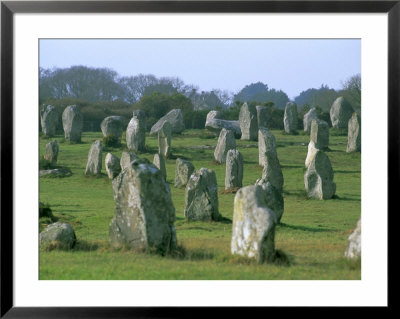 Alignments Of Megalithic Standing Stones, Carnac, Morbihan, Brittany, France, Europe by J P De Manne Pricing Limited Edition Print image