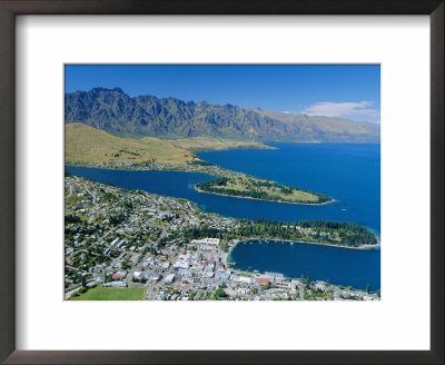 Aerial View Over Resort Of Queenstown, New Zealand, Australasia by Robert Francis Pricing Limited Edition Print image