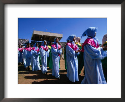 Female Dancers Celebrating Festival Of Meskal, Asmara, Eritrea by Frances Linzee Gordon Pricing Limited Edition Print image
