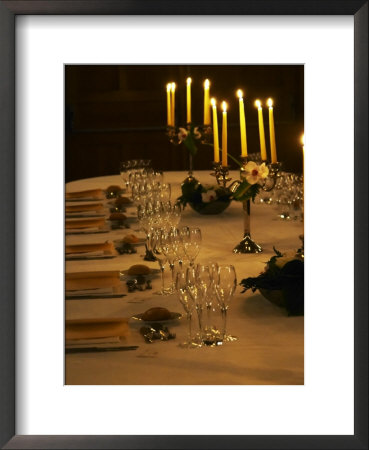 Table Set For Wine Tasting And Dinner, Champagne Ruinart, Reims, Marne, Ardennes, France by Per Karlsson Pricing Limited Edition Print image