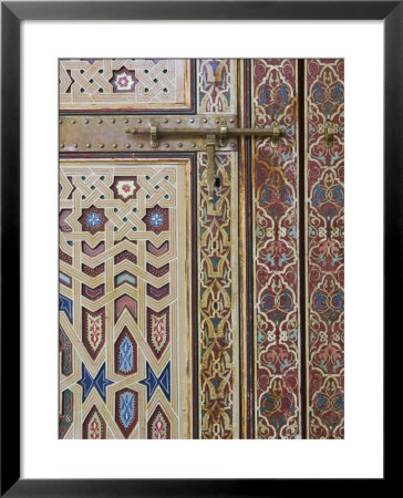 Door Detail, Zawiya Moulay Ali Ash-Sharif Mosque, Tafilalt, Rissani, Morocco by Walter Bibikow Pricing Limited Edition Print image