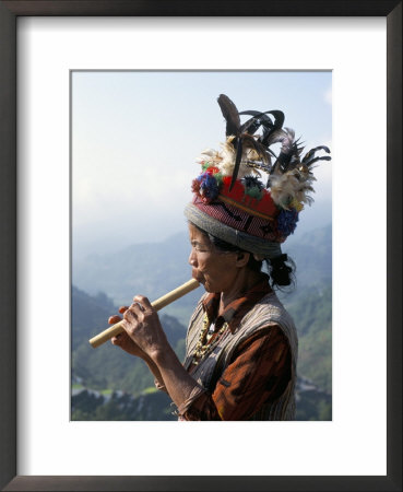 Ifugao Person Playing A Pipe, Northern Area, Island Of Luzon, Philippines, Southeast Asia by Bruno Barbier Pricing Limited Edition Print image
