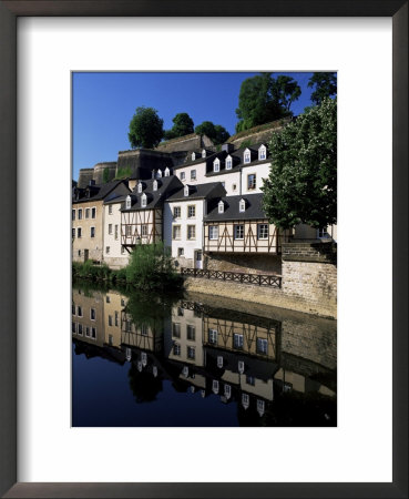 Houses Along The River In The Old Town, Luxembourg City, Luxembourg by Gavin Hellier Pricing Limited Edition Print image
