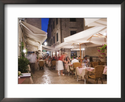 Outdoor Dining In The Evening, Dubrovnik, Unesco World Heritage Site, Dalmatia, Croatia by Christian Kober Pricing Limited Edition Print image