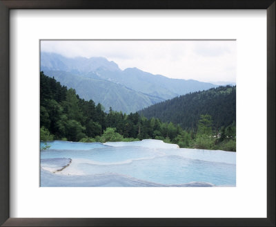 The World's Finest Travertine Dams, Huanglong (Yellow Dragon), Unesco World Heritage Site, Sichuan by Tony Waltham Pricing Limited Edition Print image