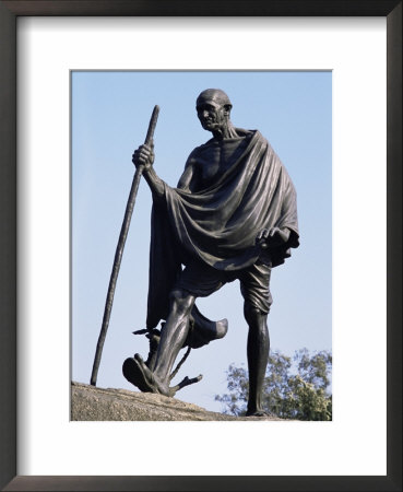 Mahatma Gandhi, The Eleven Statues, Delhi, India by John Henry Claude Wilson Pricing Limited Edition Print image