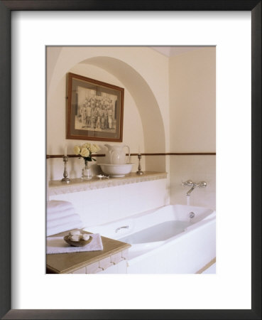Bathroom Detail In One Of The En-Suite Guest Bedrooms, Samode Palace Hotel, Samode, India by John Henry Claude Wilson Pricing Limited Edition Print image