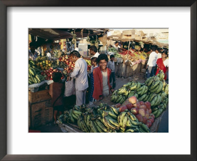 Fruit Including Bananas For Sale In The Market, Bhuj, Kutch District, Gujarat State, India by John Henry Claude Wilson Pricing Limited Edition Print image