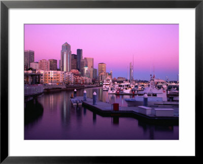 Bell Harbour Marina At Sunset, Seattle, Washington, Usa by Richard Cummins Pricing Limited Edition Print image
