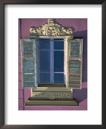 Window And Shutters, Old Town, Nice, Cote D'azur, Alpes Maritimes, Provence, France, Europe by Guy Thouvenin Pricing Limited Edition Print image