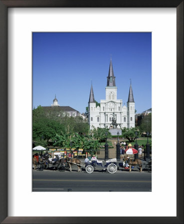 St. Louis Christian Cathedral In Jackson Square, French Quarter, New Orleans, Louisiana, Usa by Gavin Hellier Pricing Limited Edition Print image
