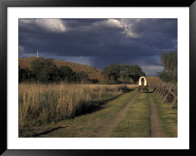 Covered Wagon On Oregon Trail, Lewis And Clark Trail, Whitman Mission, Walla Walla, Washington, Usa by Connie Ricca Pricing Limited Edition Print image