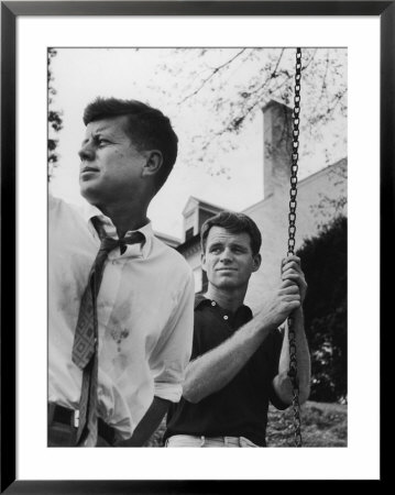Bobby Kennedy, Chief Counsel Of Sen. Comm. On Labor And Management, With Bro, Ma Sen. John Kennedy by Paul Schutzer Pricing Limited Edition Print image