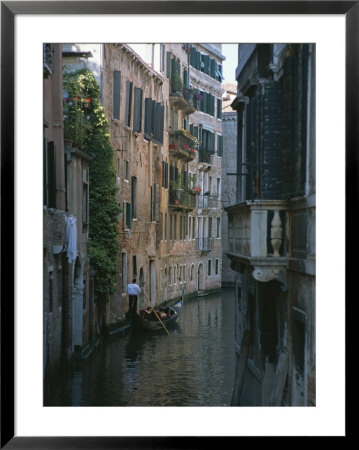 A Gondolier And Two Tourists On A Canal In Venice by Taylor S. Kennedy Pricing Limited Edition Print image