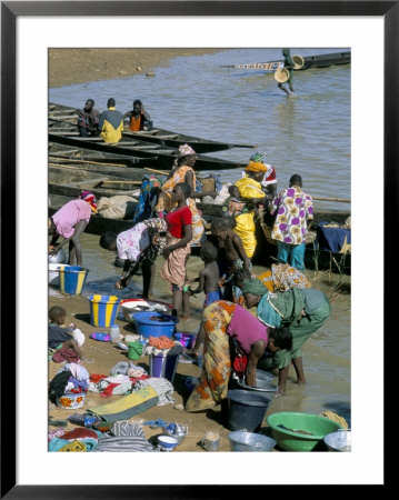 Laundry By The River, Djenne, Mali, Africa by Bruno Morandi Pricing Limited Edition Print image