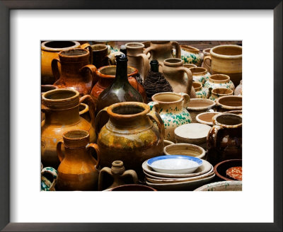 Clay Pots For Sale At The Antique And Flea-Market Festival, Areo, Tuscany, Italy by Robert Eighmie Pricing Limited Edition Print image