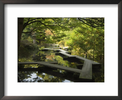 Pond And Walkway In Oyama Jinja Shrine, Kanazawa, Ishikawa Prefecture, Japan, Asia by Chris Kober Pricing Limited Edition Print image