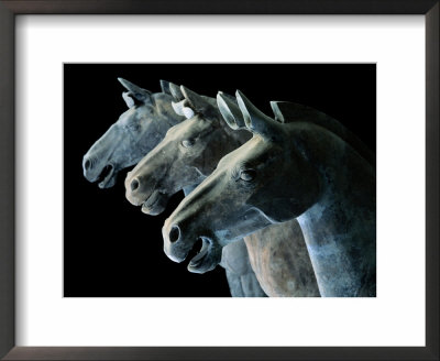 A Line Of Re-Assemnbled Terra-Cotta Horses Heads by O. Louis Mazzatenta Pricing Limited Edition Print image